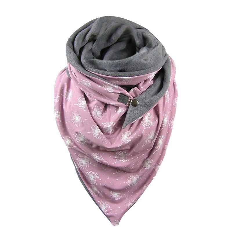 Padded Warm Shawl Printed Bib Scarf