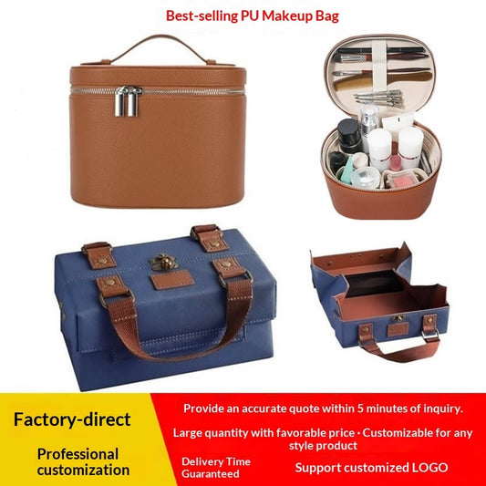 PU Magnetic Portable Makeup Bag For Storage And Carrying