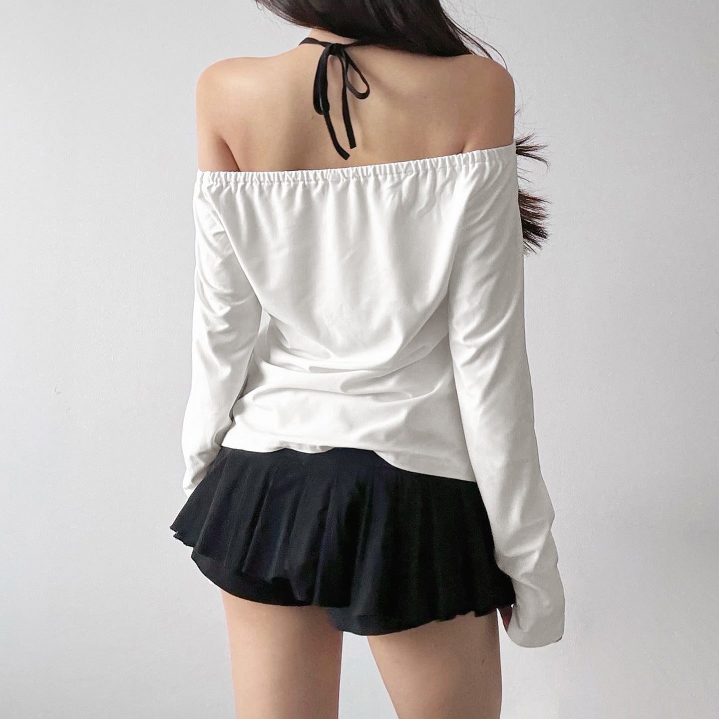 Stylish Minimalist Slim Fit Long Sleeve Top For Women