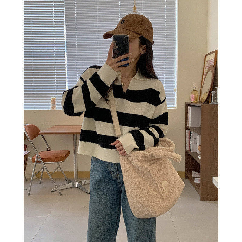 Niche Lamb Wool Cross-body Bag With Large Capacity