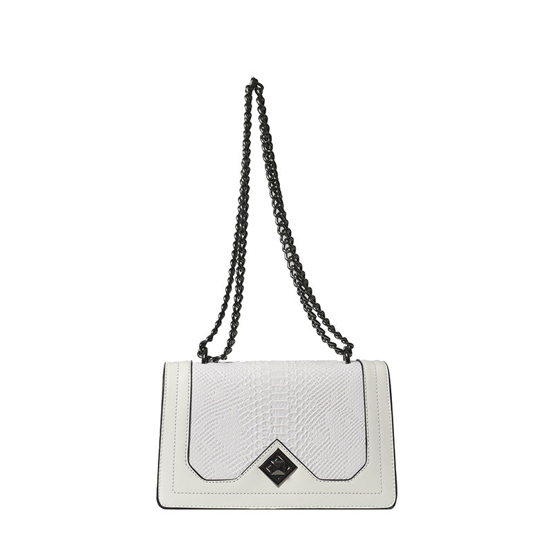 Fashion Snakeskin Pattern Single Crossbody Retro Wine God Shoulder Bag