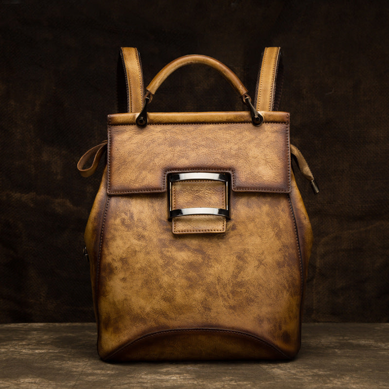 Color rubbing diagonal backpack