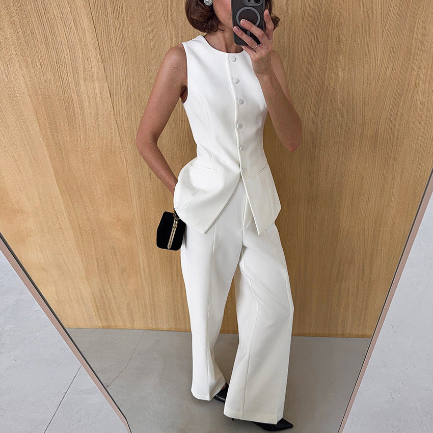 Stylish And Minimalist Sleeveless Womens Set