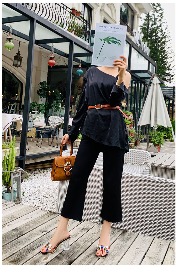 Low cut women's plus size sandals