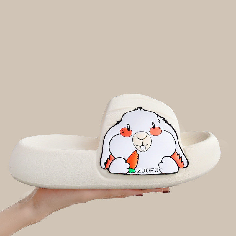 Indoor Home Thick Soled Rabbit Slippers
