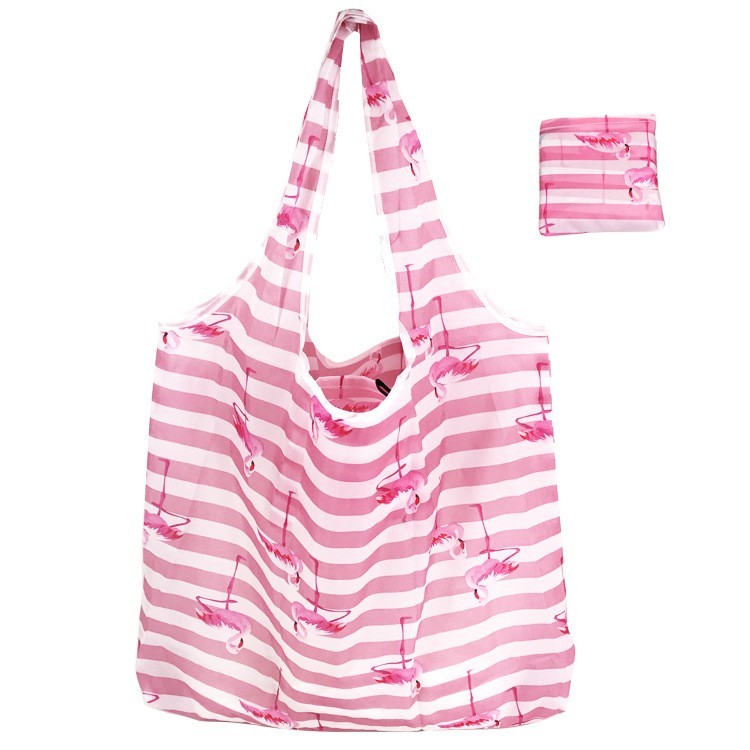 Floral Cloth Portable Shopping Bag Polyester Folding 190T