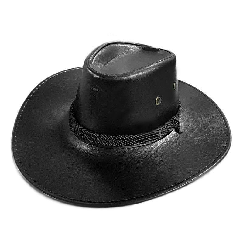 Western Denim Male Hat Double-sided Suede Sun Hat Female Horse Riding Hat