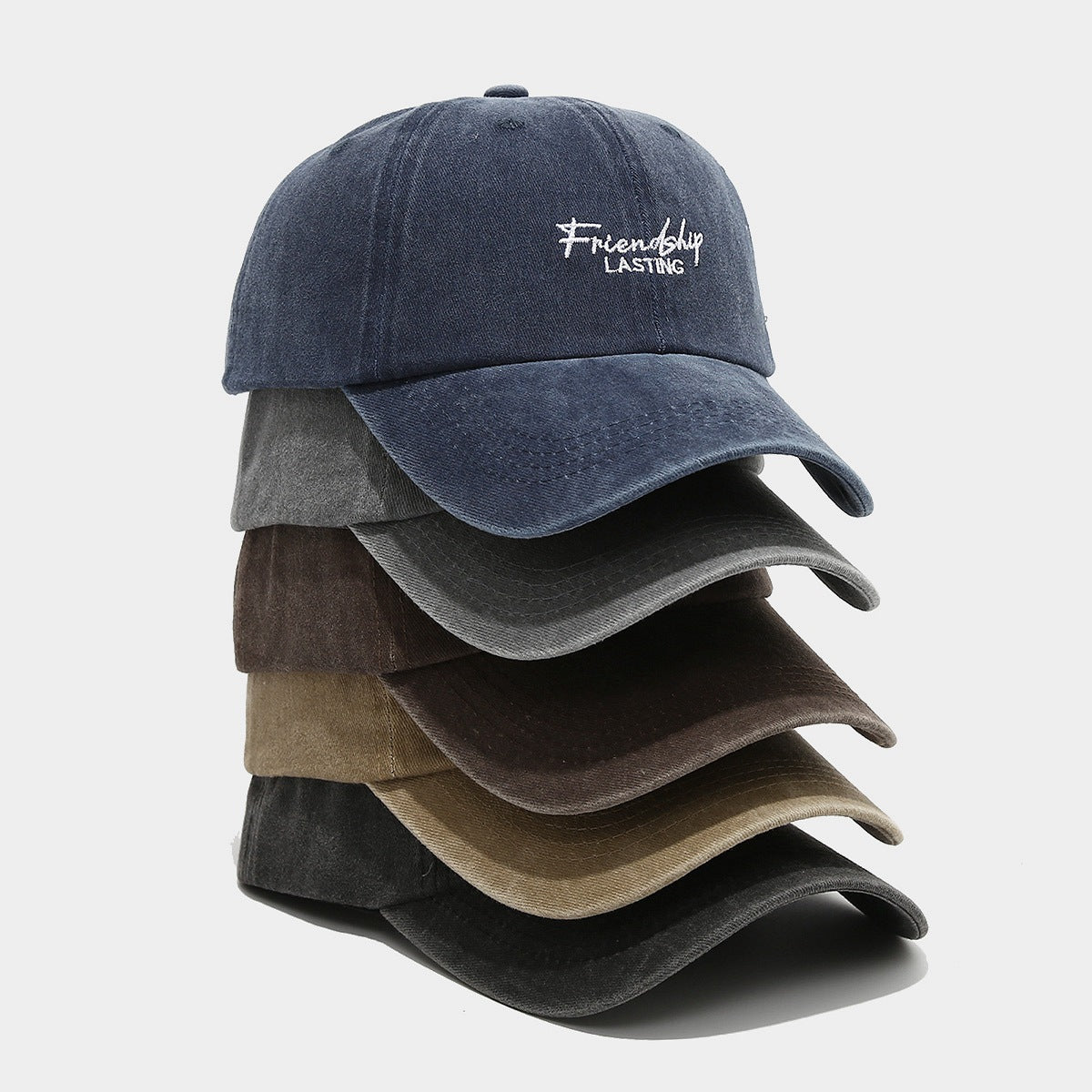 Soft Top Show Face A Little Retro Distressed Peaked Cap Couple