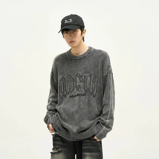 American Vintage High Street Washed Old Split Sweater Male