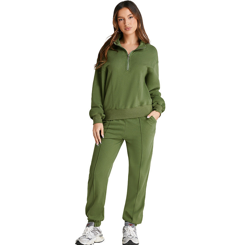 Shiying AutumnWinter New Solid-Color Sporty Casual Womens Set