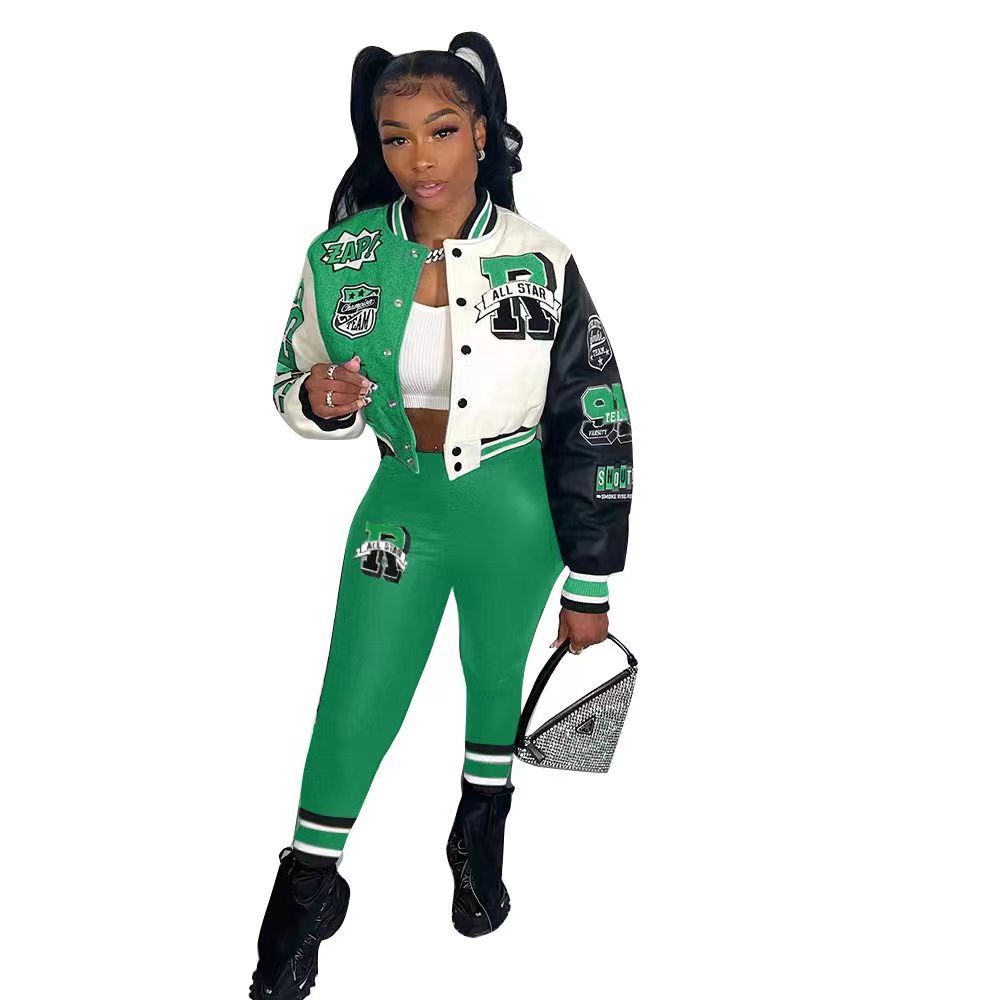 Women's Autumn And Winter Style Hot Sale Printing Double Thread Fashion Suit