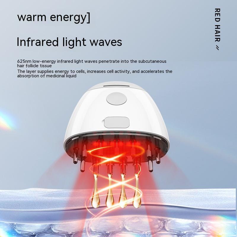 New Electric Scalp Medicine Supplying Device Red Light Vibration Massage