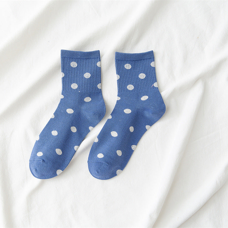Ladies Cotton Dot Sweet Japanese Socks