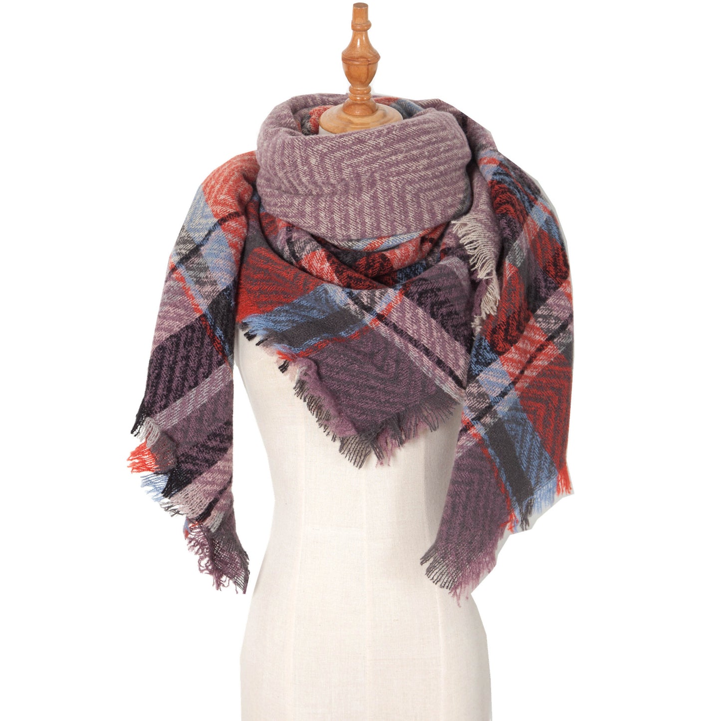 Shawl Scarf Autumn And Winter Large Plaid Triangle