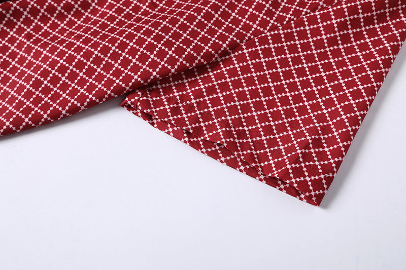 Classic And Fashionable Diamond-shaped Small Checkered Shirt For Men
