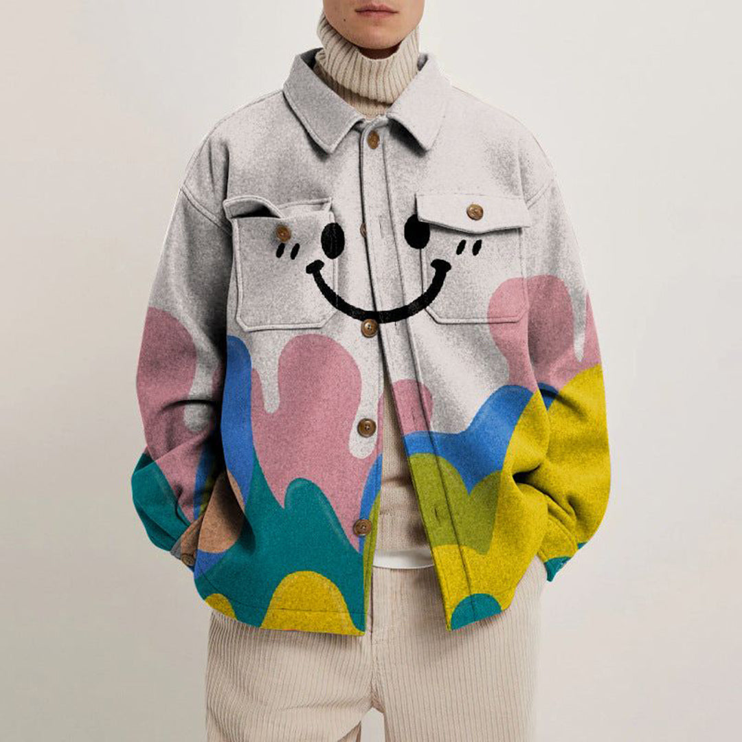 Men's Fashion Printing Youth Jacket Coat