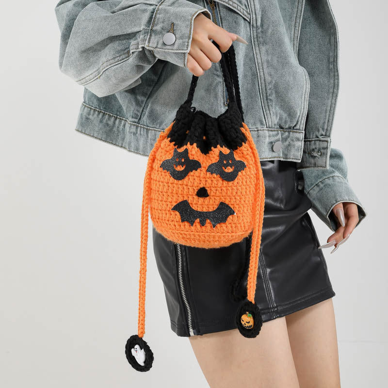 Handmade Wool Funny Bat Woven Shoulder Messenger Bag