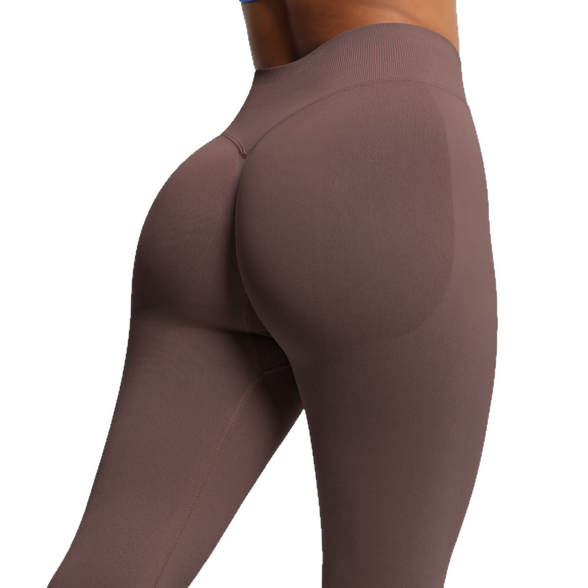 Seamless Solid-color Three-panel High-waist Yoga Wear That Lifts And Sculpts The Hips