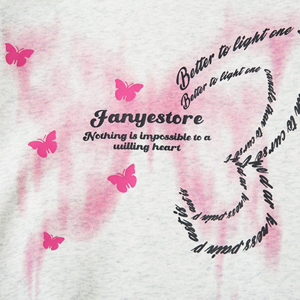 Butterfly Printing Creative Design Sense Hooded Pullover