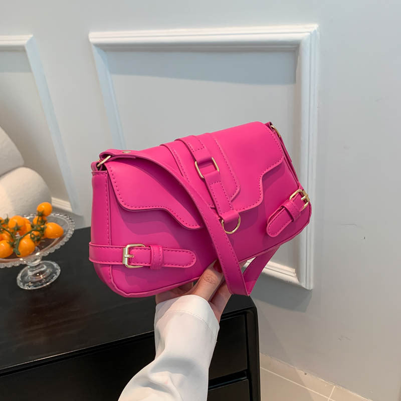 Pure Color Simple Shoulder Messenger Bag Fashion Casual