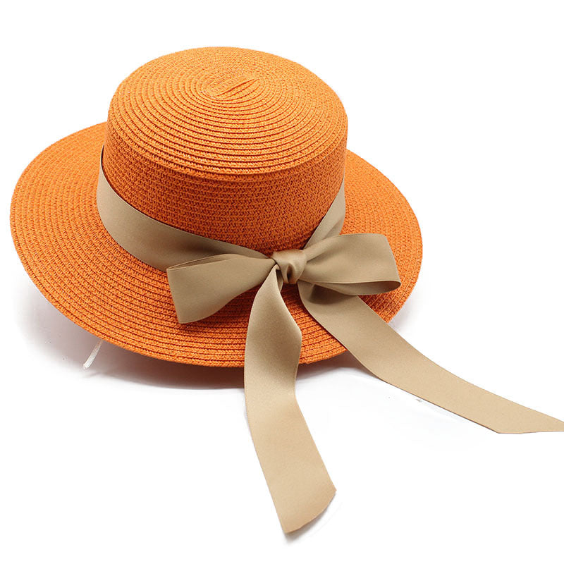 Summer Flat Brim Straw Hat Female Japanese And Korean