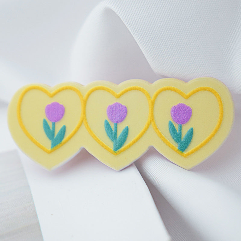 Fashion Tulip Flower Hairpin Female Scrub