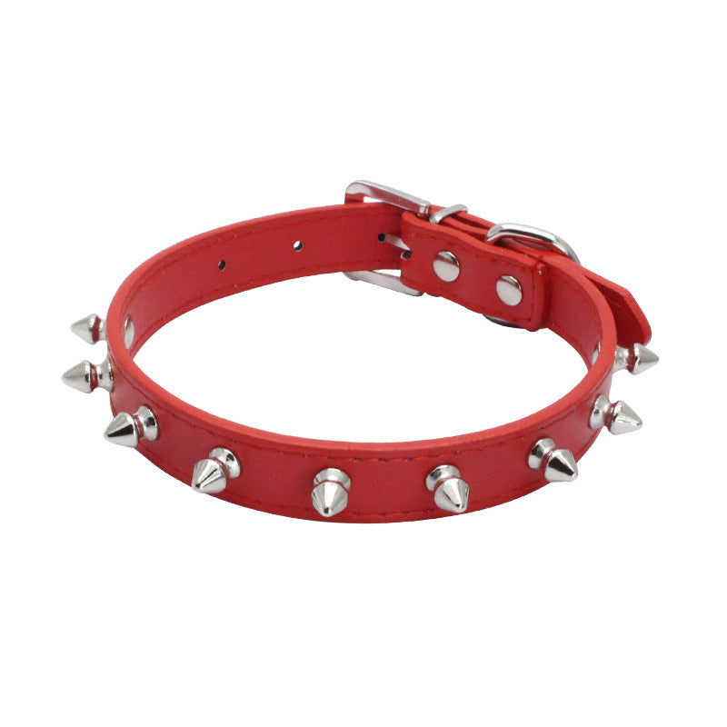 Popular Pet Collar Anti-bite Rivet Small And Medium Leather Dog Leash