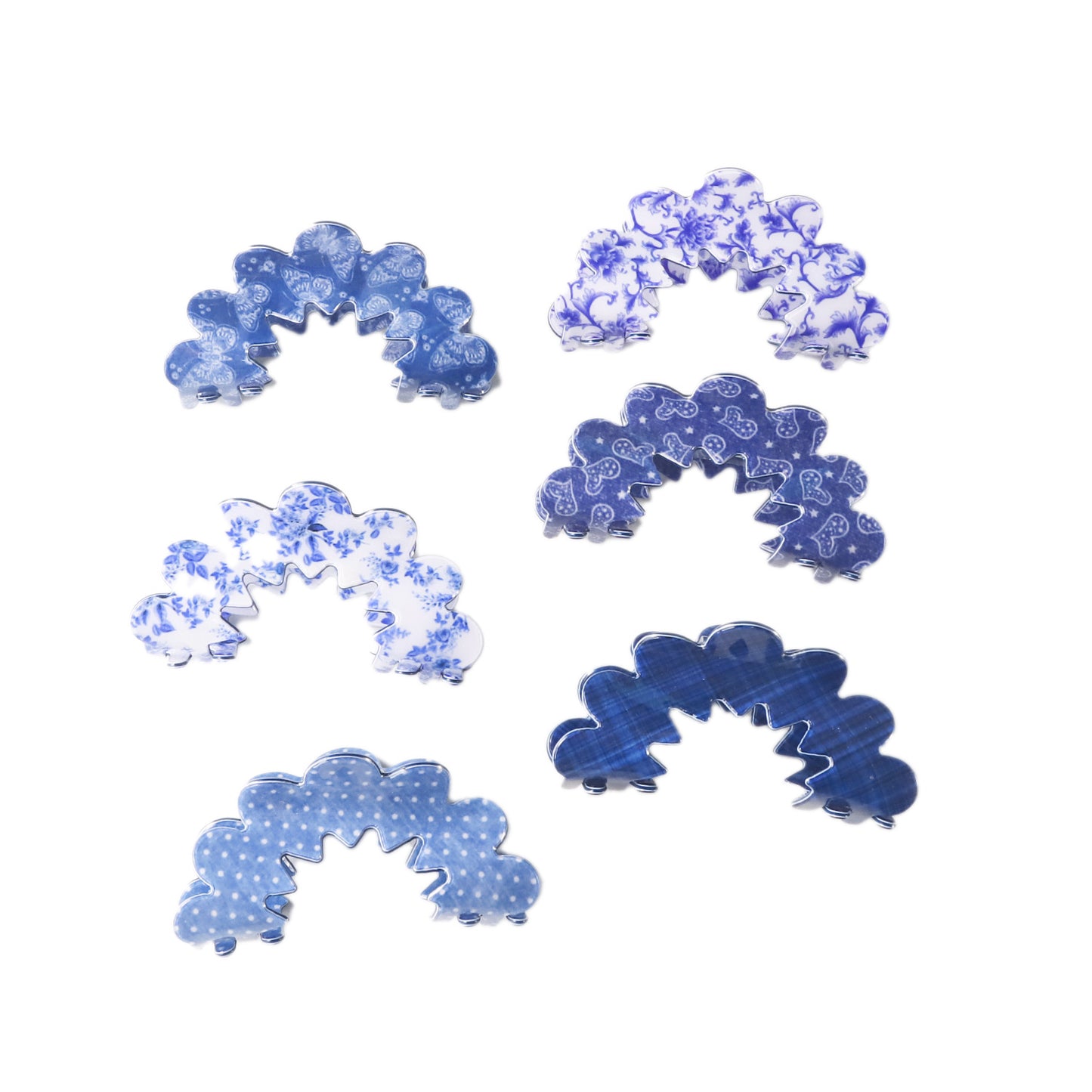 New Wave Grip Blue Series Pvc Barrettes Female Back Head