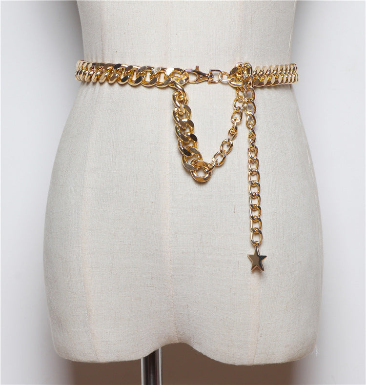 Skirt Shirt Fashion Simple And Versatile Waist Chain