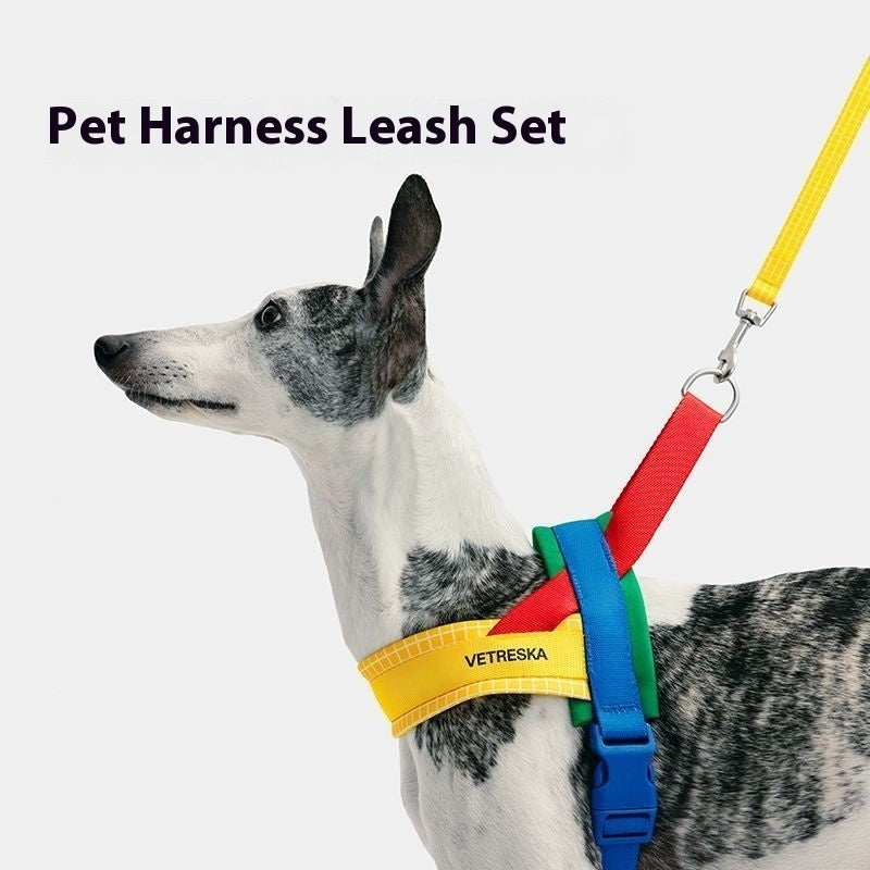 Pet Dog Walking Chest Strap And Traction Rope Set