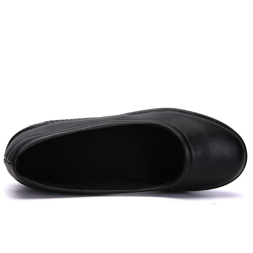Plus size women's casual heightened wedge heel shoes