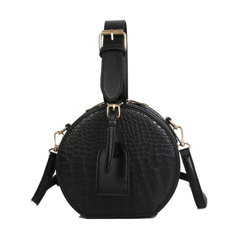 Casual Stone Pattern Crossbody Small Round Bag