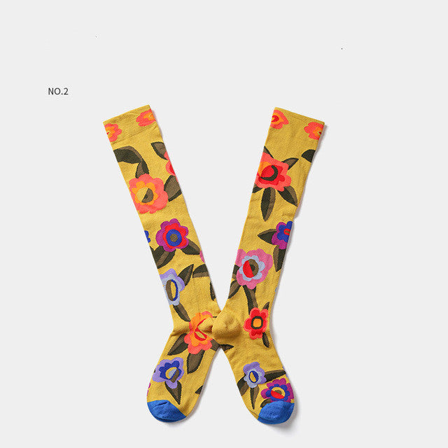 Net Red Socks Street Skateboard Sesame Jacquard European Style
