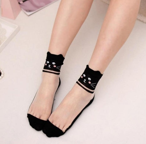 Smooth As Silk Cat Socks