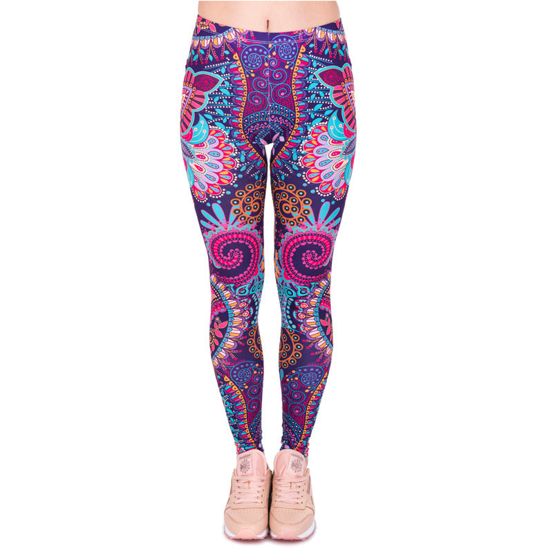 Digital printed cropped trousers