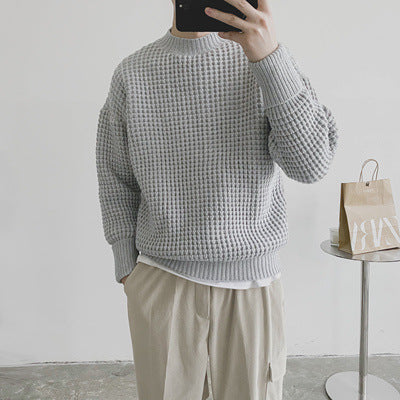 Korean Version Of Loose Pineapple Print Thick Pullover Sweater
