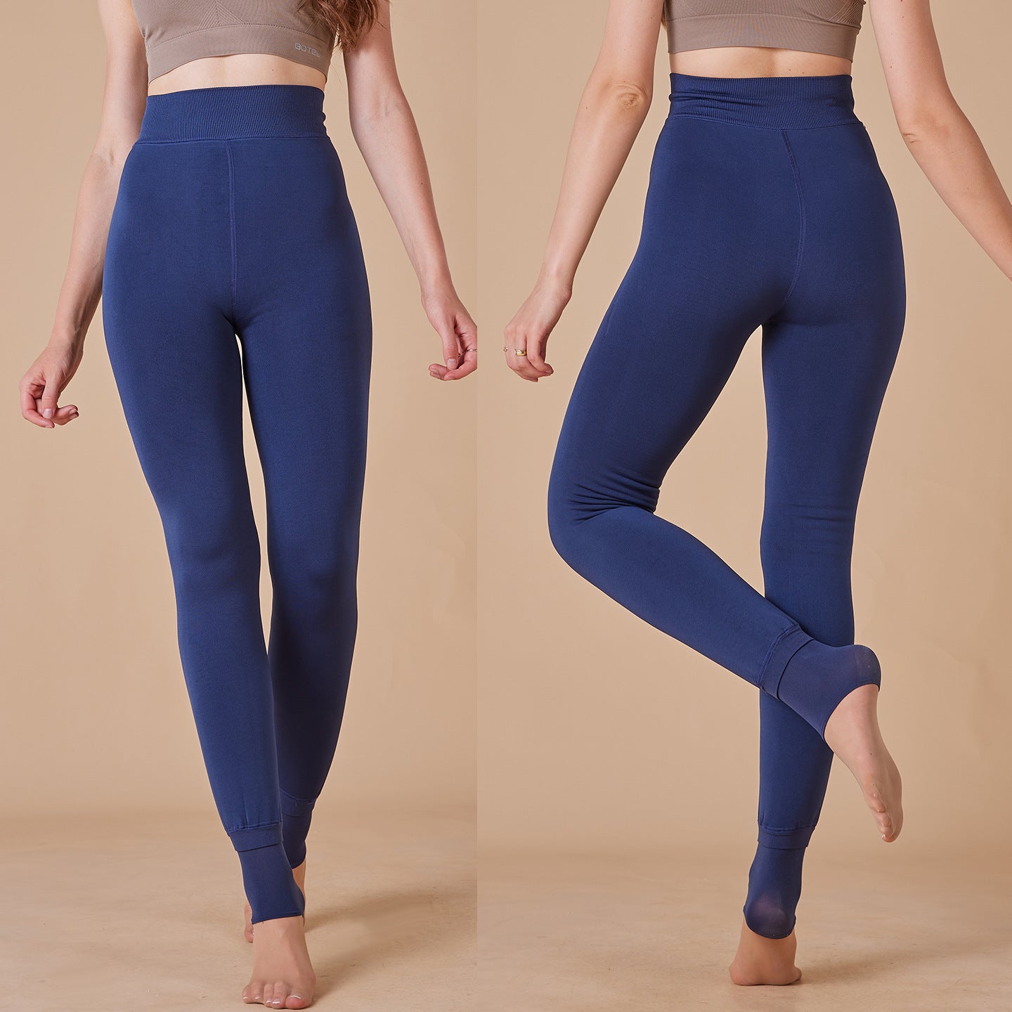 Extra Large Size Outer Wear Solid Color With Fur Thick Leggings