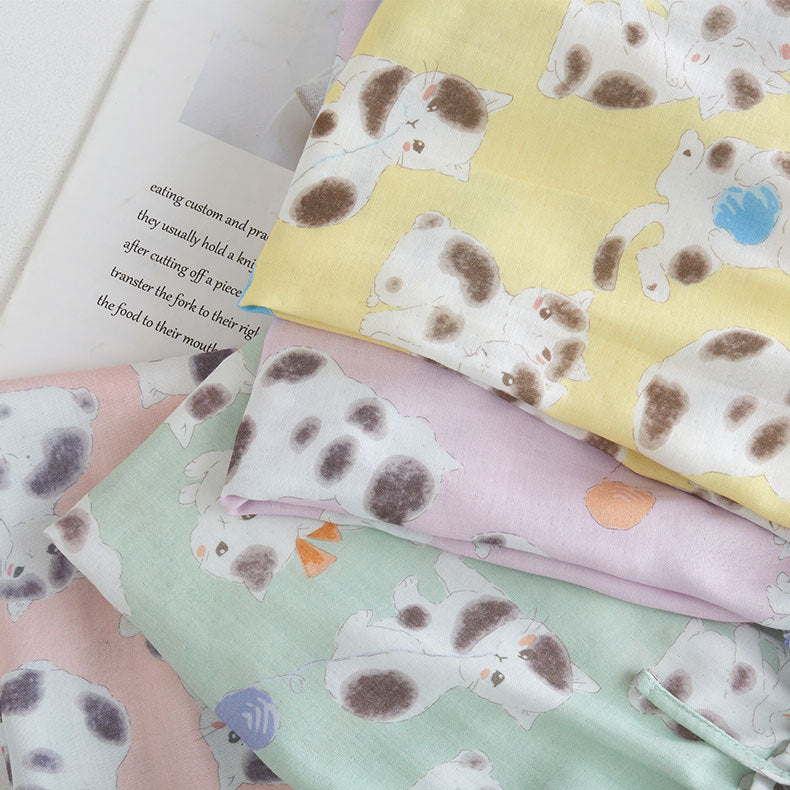 Bamboo-cotton Yarn Printed Pajama Set Loungewear
