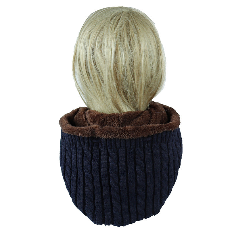 Women's Plus Velvet Knitted One-piece Woolen Hat