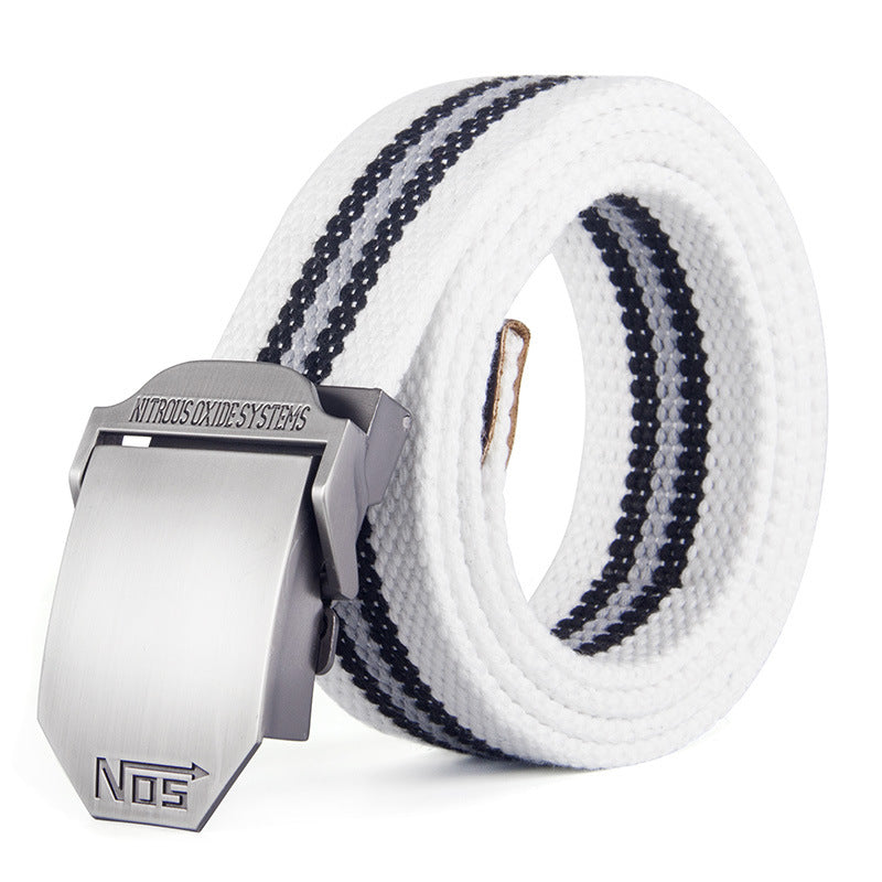 Thickened Outdoor Canvas Men's Leather  Casual Belt