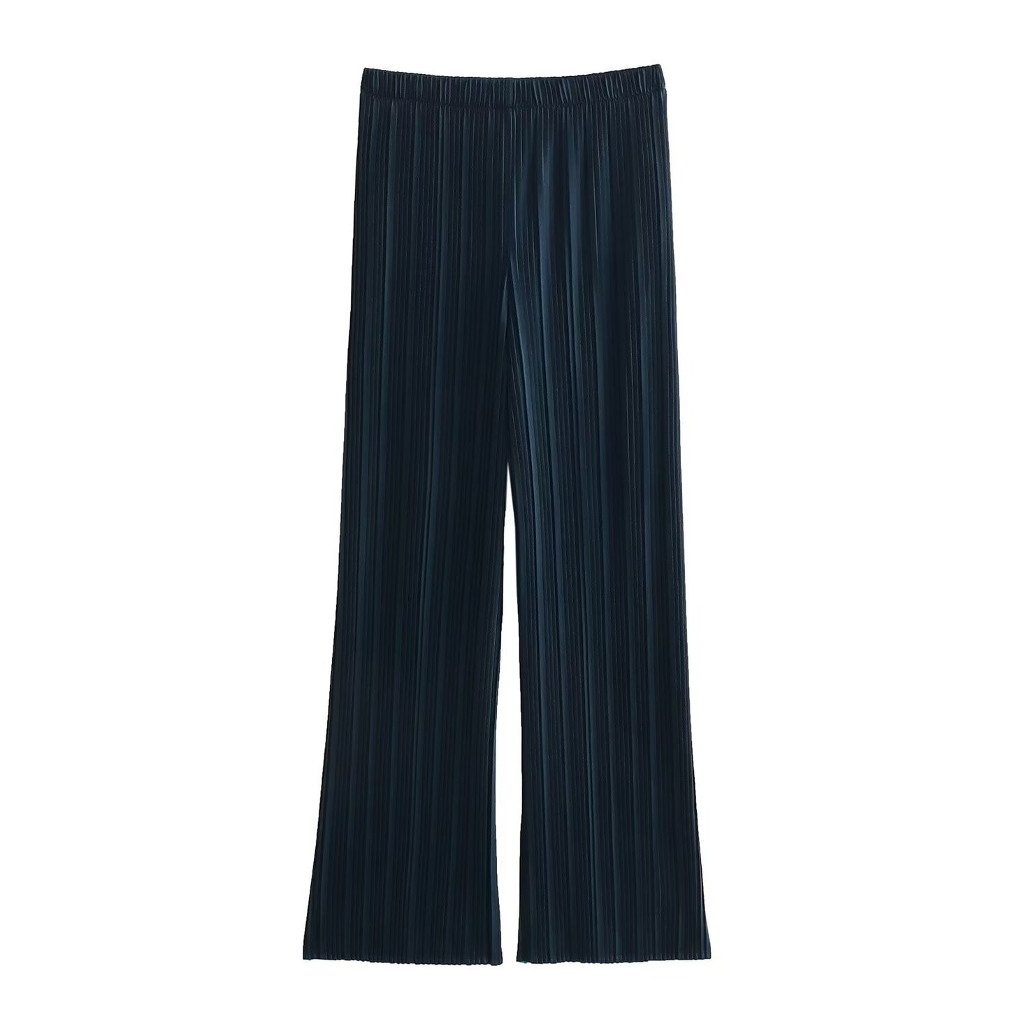 Pleated Sleeveless T-shirt Straight-leg Pants
