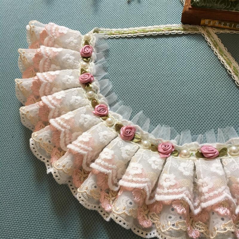 Cotton Lace Adjustable Bib Vip Bow