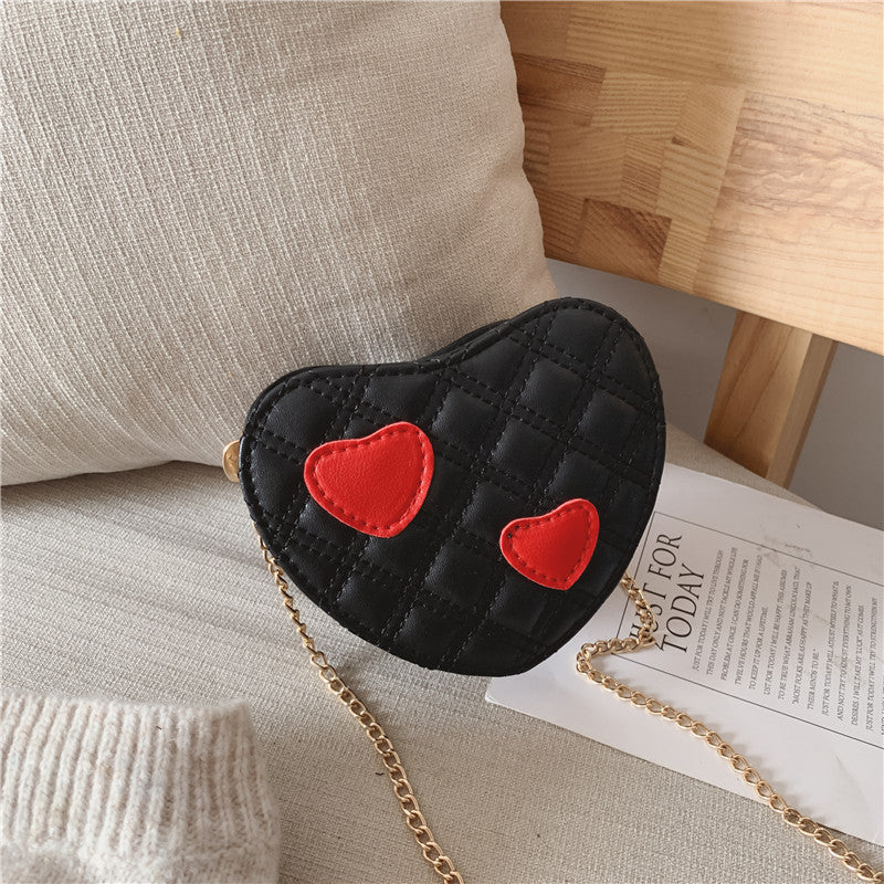 Skuldertaske til børn med hjerter (crossbody)
