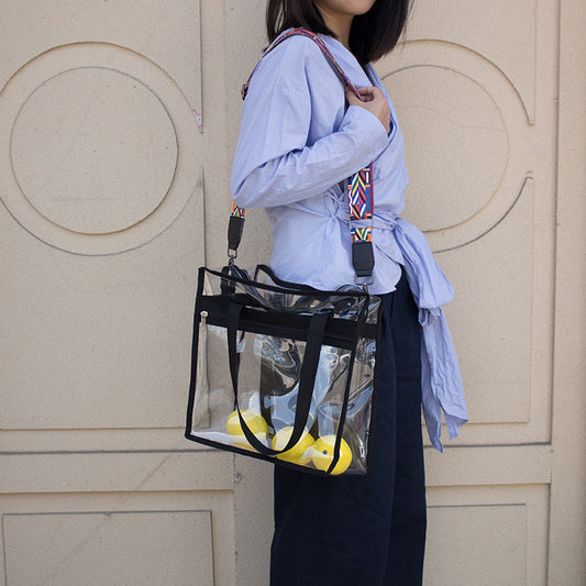 Women's Pvc Shoulder Messenger Bag Transparent