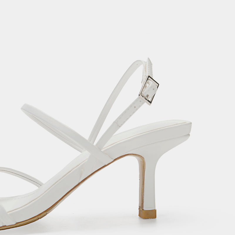 One-word Buckle Strap Stiletto Mid-heel Roman High Heels