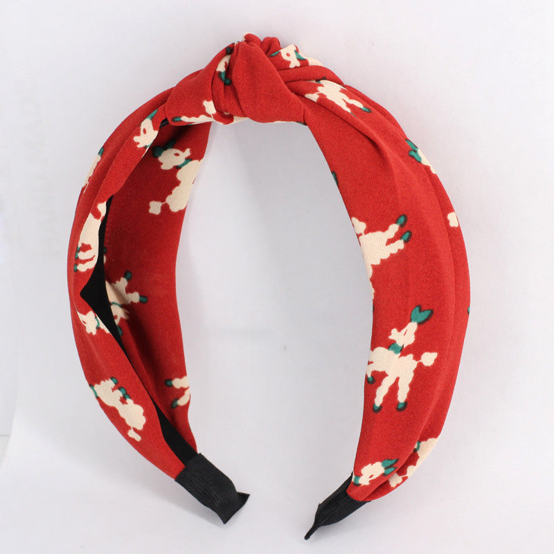 Cute And Sweet Big Red Cross Headband Knotted Headband