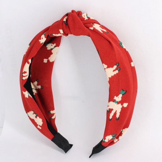 Cute And Sweet Big Red Cross Headband Knotted Headband