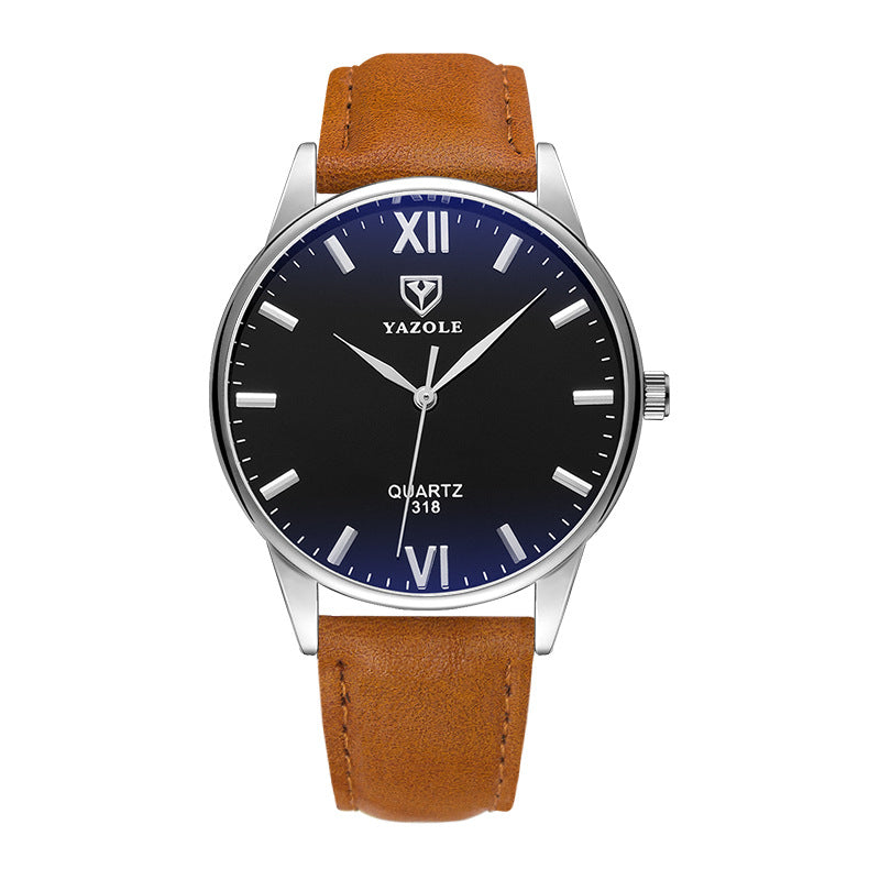 Waterproof business soft belt quartz watch