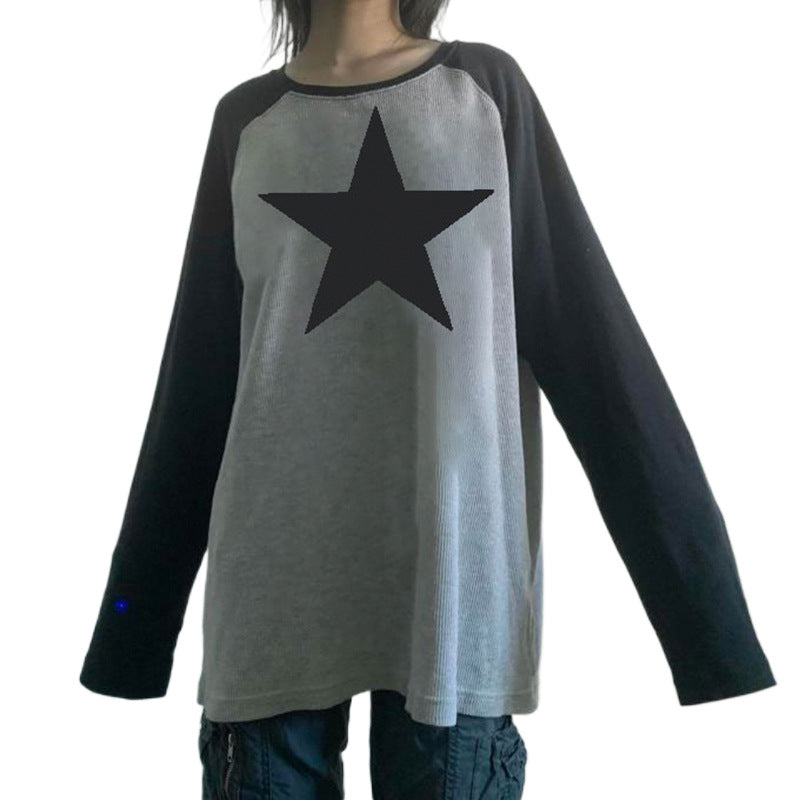 Fashion Casual Sweatshirt Star Top Long Sleeve