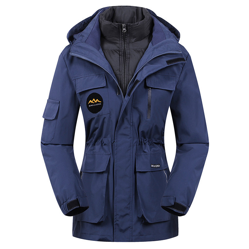 Down Cotton Liner Detachable Three-in-one Shell Jacket Winter Coat